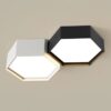 mayshooz Modern Dimmable LED Geometric Ceiling Light with Remote Control – Sleek Acrylic Fixture for Living Room